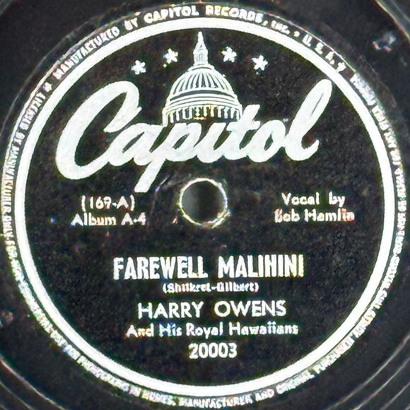 Harry Owens & His Royal Hawaiians - Down On Ami Ami Oni Oni Isle - 20003 Capitol - Picture 3 of 4